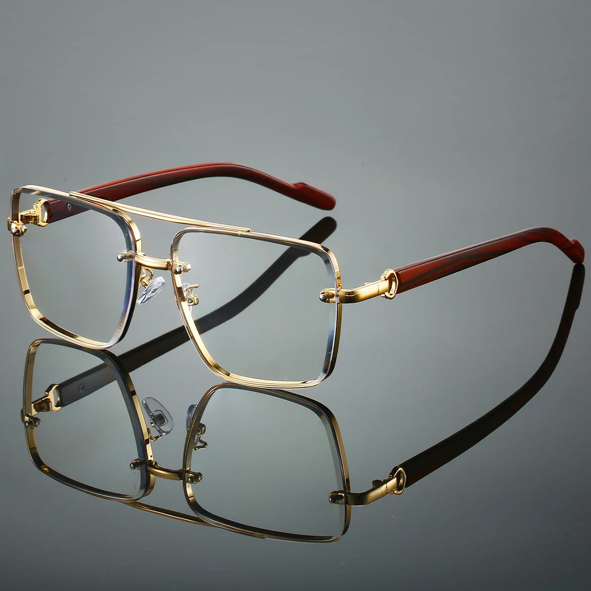 ファッションレトロスクエアメタルサングラス特大女性用ブランド - Sunglasses Oversized Square のレビューと価格