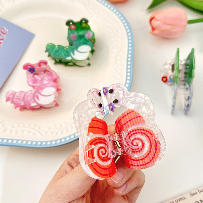 虹色のカタツムリの爪ヘアクリップ1個、かわいい動物のアセテー - Women'S Accessories Accessorize のレビューと価格