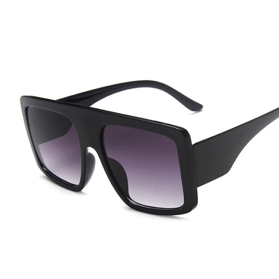 ファッションピンクスクエアサングラス女性特大ビッグフレームサ - Sunglasses Oversized Square のレビューと価格