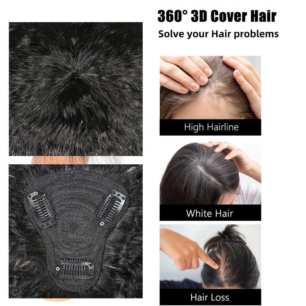 前髪付きキンキーストレートヘアピース、目に見えないクリップ式 - Women Accessories On Sale のレビューと価格