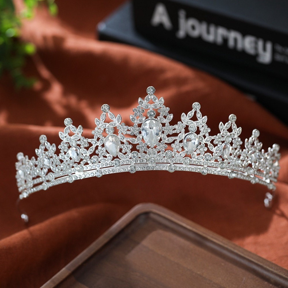 ヴィンテージリーフヴァインシルバーメッキラインストーンブライ - Women Accessories For Wedding のレビューと価格