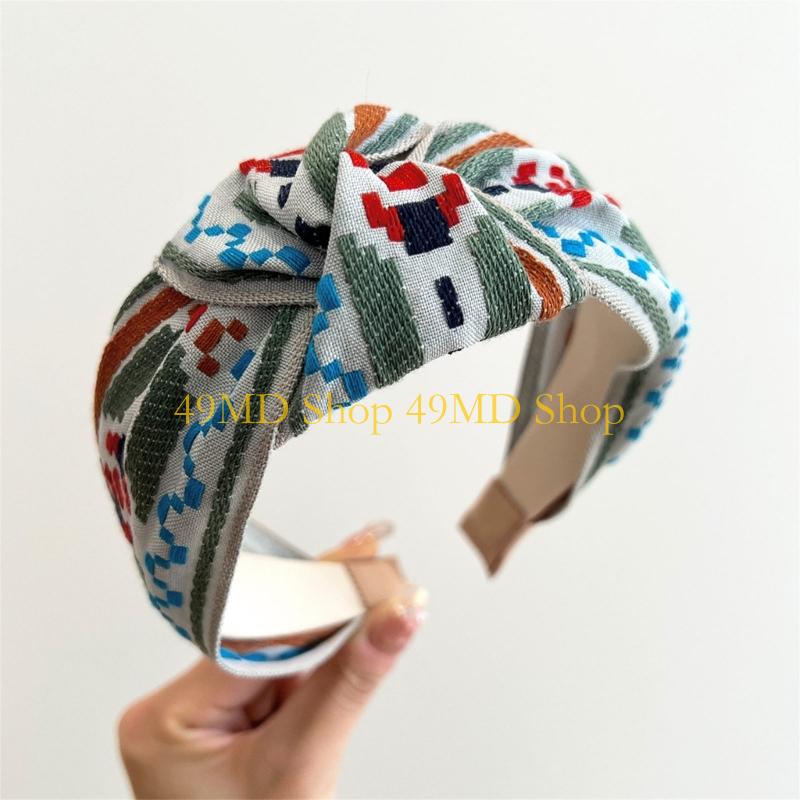 49MD ワイドコンフォートヘッドバンド刺繍ボヘミアンヘアア - Women Accessories Description のレビューと価格