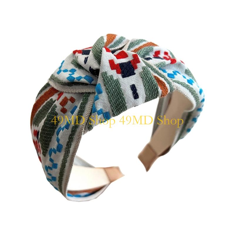 49MD ワイドコンフォートヘッドバンド刺繍ボヘミアンヘアア - Women Accessories Description のレビューと価格