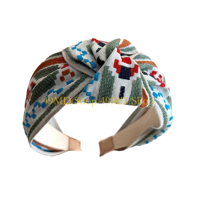 49MD ワイドコンフォートヘッドバンド刺繍ボヘミアンヘアア - Women Accessories Description のレビューと価格