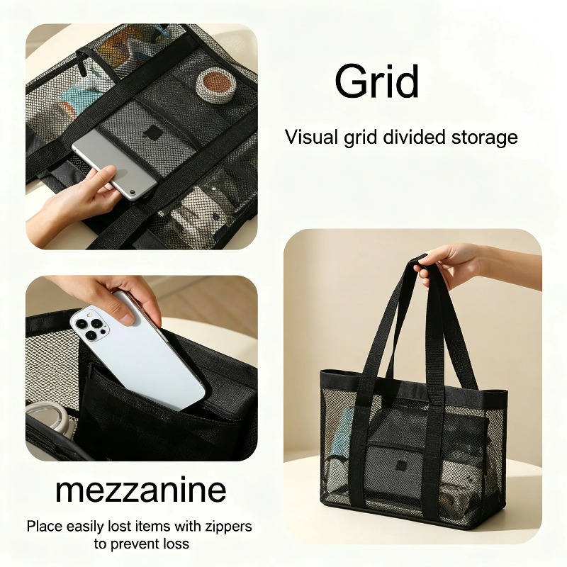 ビーチトートバッグ包装メイクアップオーガナイザー水泳旅行アク - Women Accessories List のレビューと価格