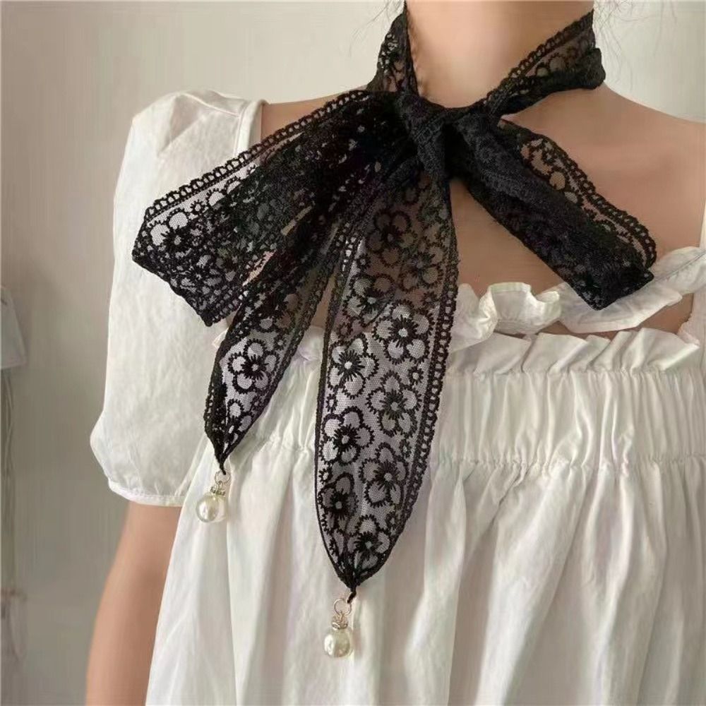 女性のための装飾的なレースのウエストベルト、パールペンダント - Women Accessories Description のレビューと価格