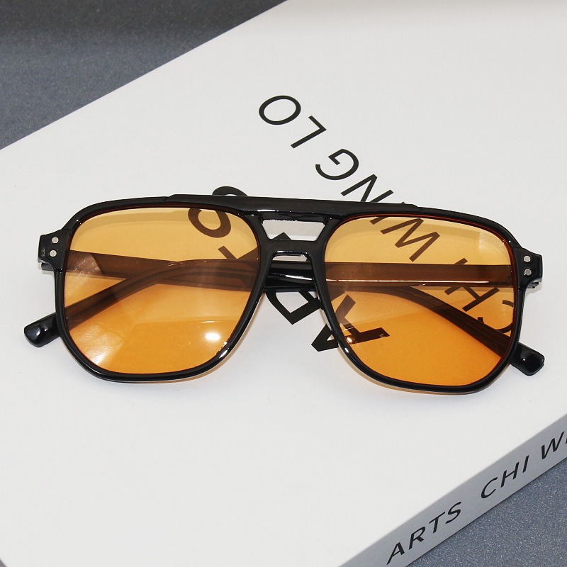 ヴィンテージスクエアサングラス女性特大ビッグフレームサングラ - Sunglasses Oversized Square のレビューと価格
